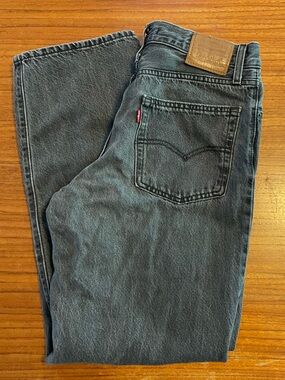Levi's Women’s Washed Black Baggy Dad Jeans